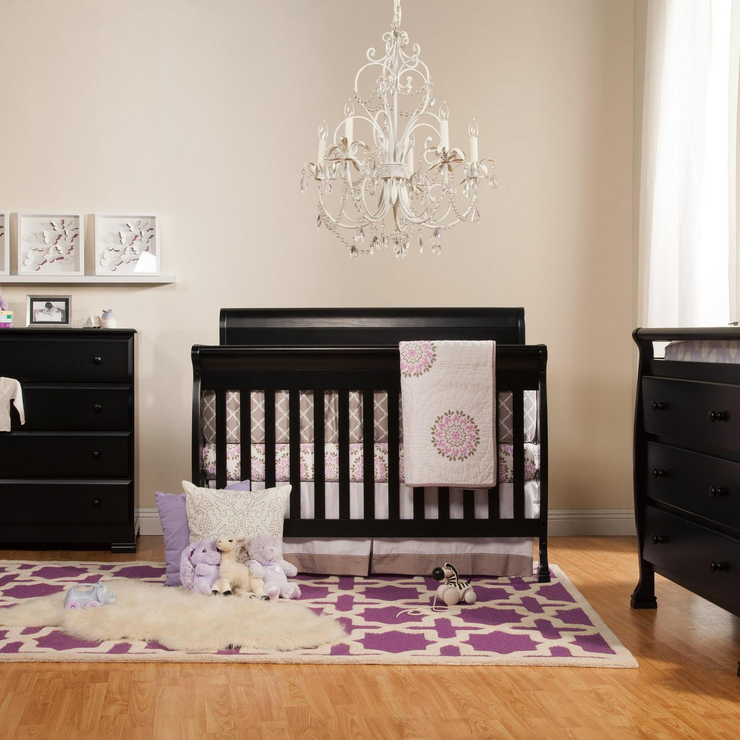DaVinci Baby Kalani 4-in-1 Convertible Crib in Ebony Black, Greenguard Gold Certified - Image 7