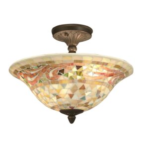 Dale Tiffany Bradshaw Mosaic Flush Mount