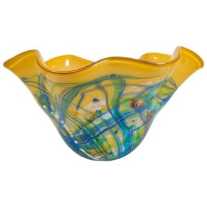 Dale Tiffany Viola Hand Blown Art Glass Bowl