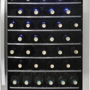 Danby DWC057A1BSS 5.7 Cu. ft. Built-In Beverage Center, Holds 60 Bottles, Single Zone Under Counter Wine Fridge in Stainless Steel