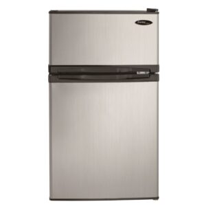 Danby Designer 3.1 cu. ft. 2-door Compact Fridge in Stainless Steel Look DCR031B1BSLDD