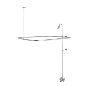 Danco Add-A-Shower Conversion Kit for Clawfoot Tub in Chrome (52406)