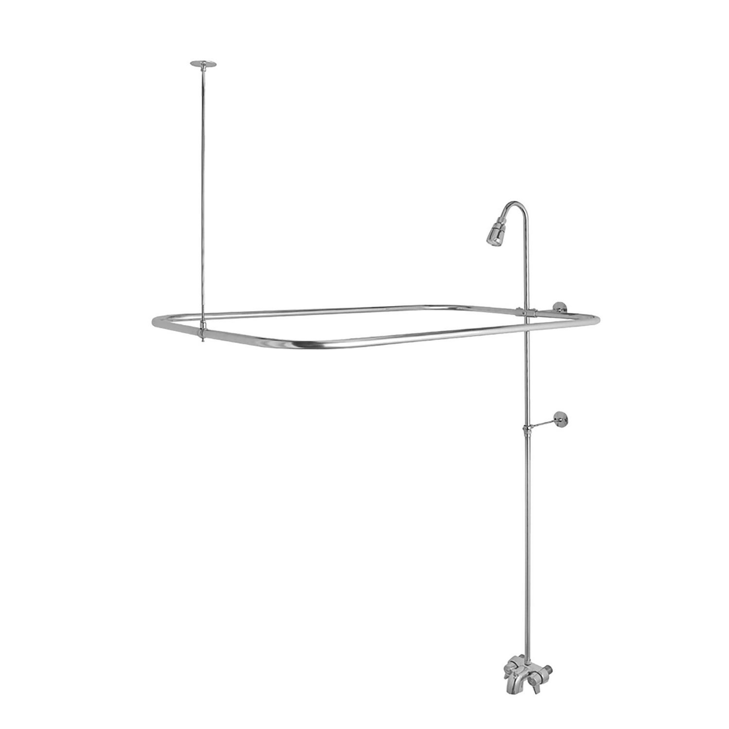 Danco Add-A-Shower Conversion Kit for Clawfoot Tub in Chrome (52406)