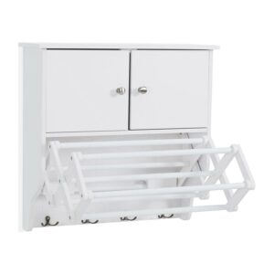Danya B. Accordion Wall Mount Drying Rack with Cabinet