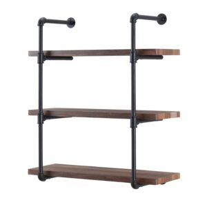 Danya B. Three Tier Industrial Pipe Wall Shelf