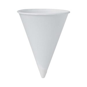 Bare Disposable Paper Cone Cup White Paper 4 oz. 5000 Ct 4R-2050