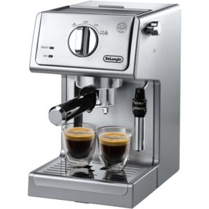DeLonghi 15 Bar Stainless Steel Espresso and Cappuccino Machine with Premium Adjustable Frother