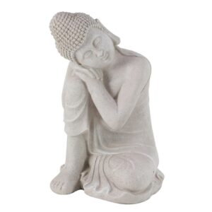 DecMode 20" Indoor Outdoor Meditating Buddha Garden Sculpture