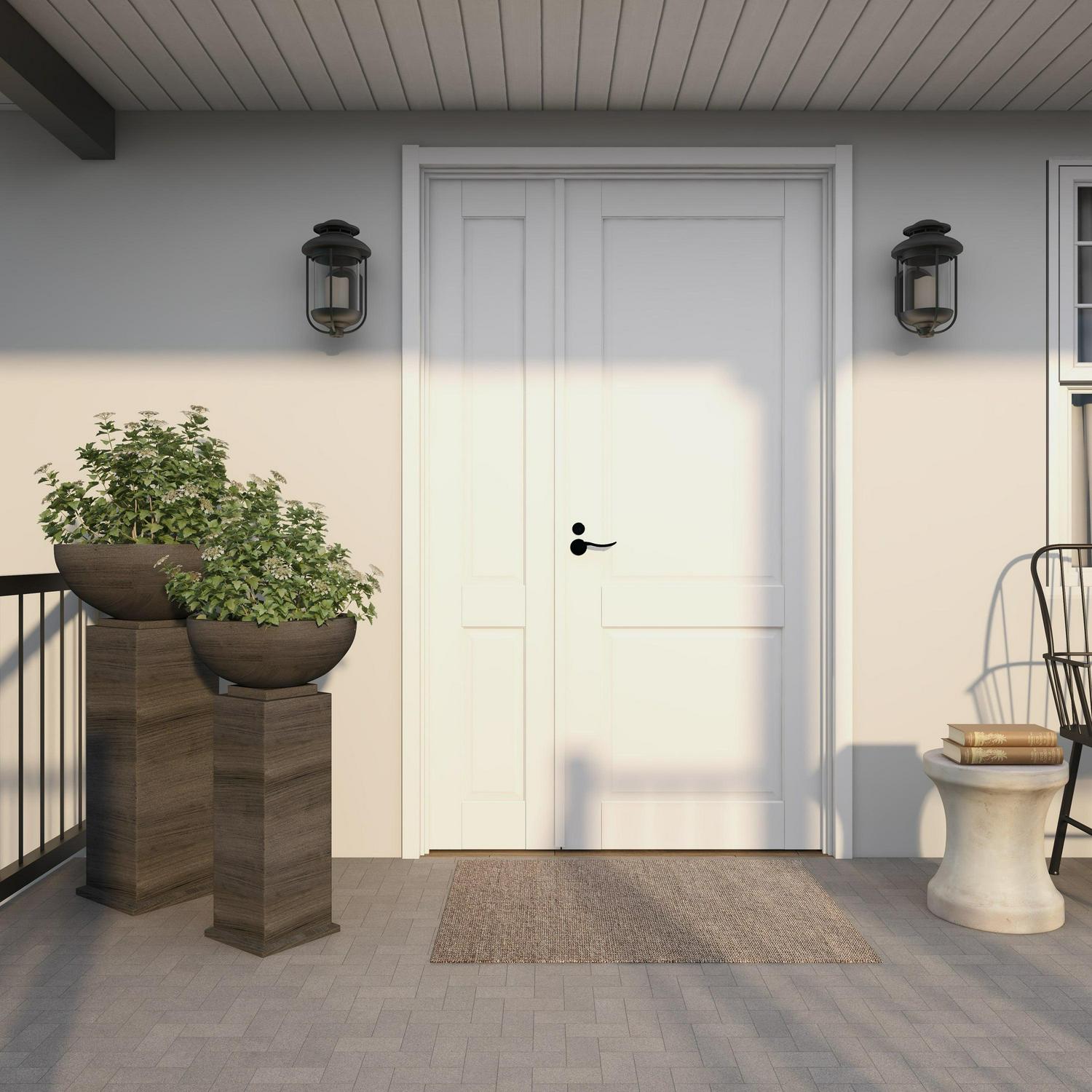 DecMode 31", 38"H Gray Metal Planter with Cubic Base (2 Count) - Image 12