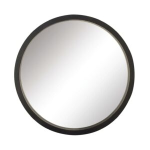 DecMode 32" x 32" Black Wall Mirror