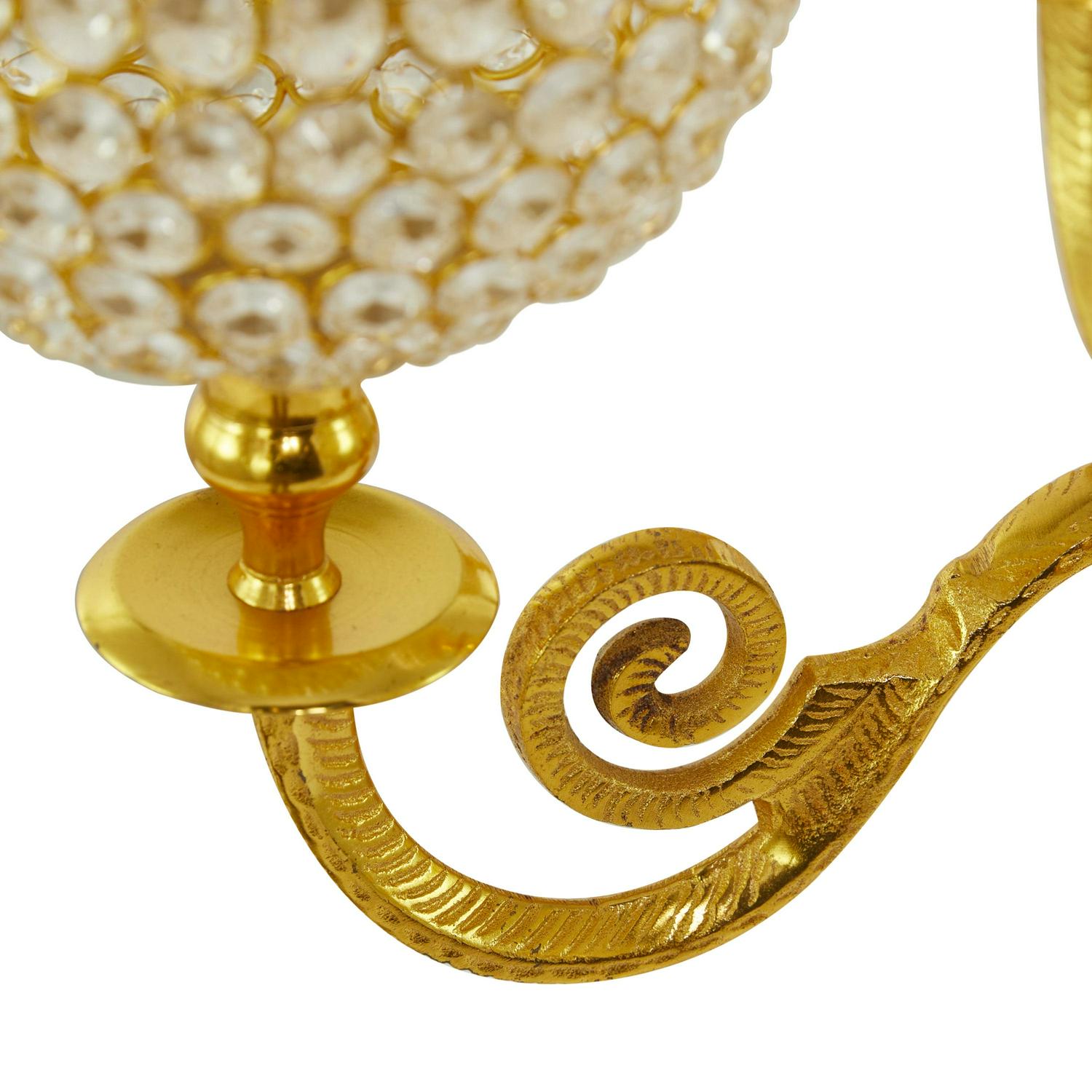 DecMode 5 Holder Gold Aluminum Candelabra - Image 6