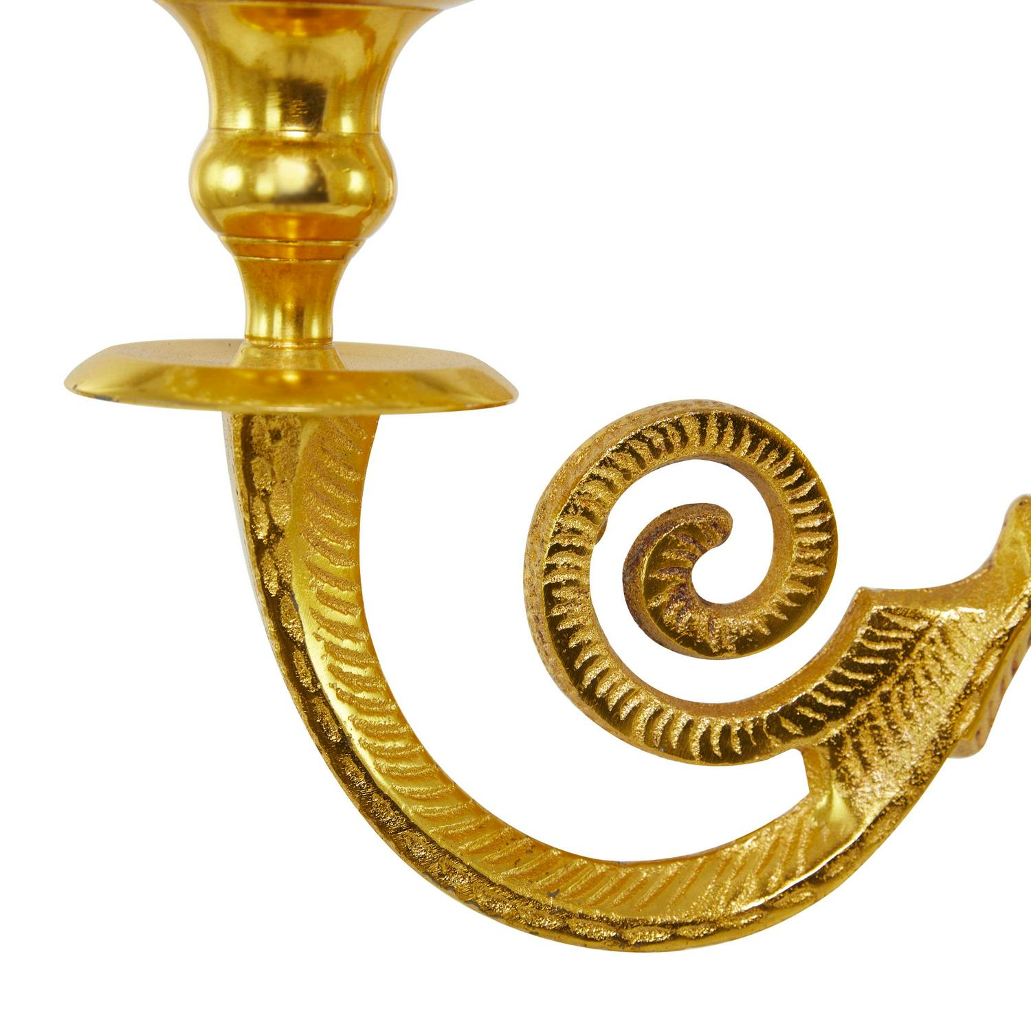 DecMode 5 Holder Gold Aluminum Candelabra - Image 7