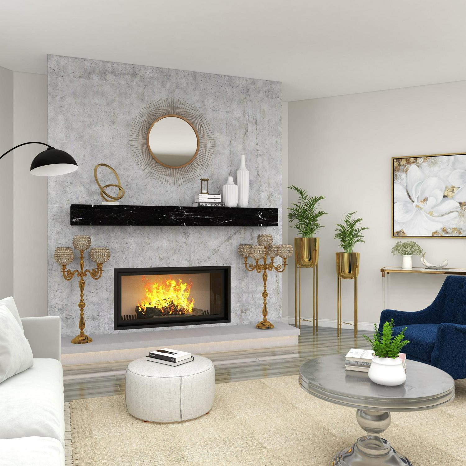 DecMode 5 Holder Gold Aluminum Candelabra - Image 13