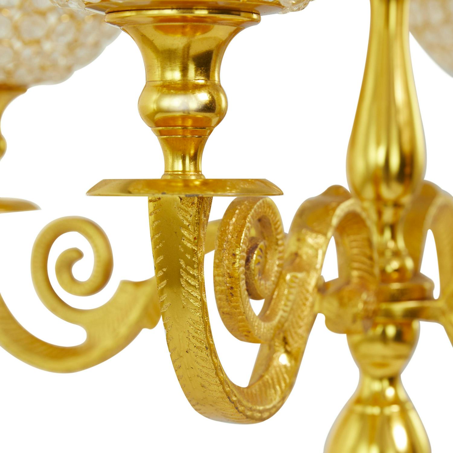 DecMode 5 Holder Gold Aluminum Candelabra - Image 5