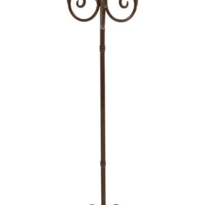 DecMode 6 Holder Brown Metal Scroll Tall Candelabra