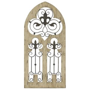 DecMode Indoor Brown Wood Rustic Wall Decor