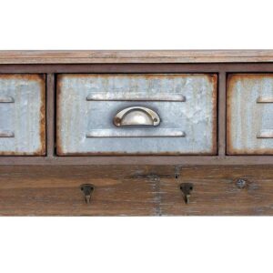 DecMode Indoor Brown Wood Farmhouse Wall Shelf