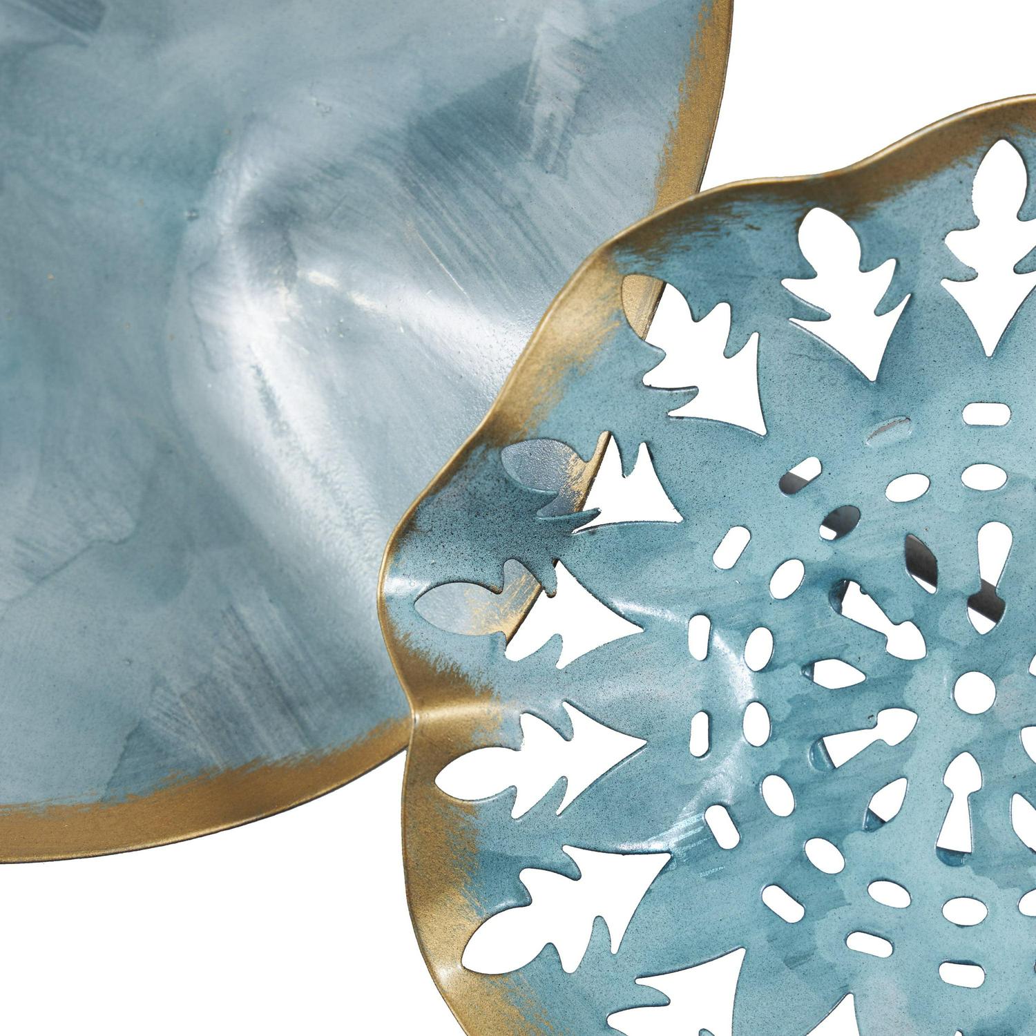 DecMode Multi Colored Metal 3D Overlapping Discs Plate Wall Decor - Image 4