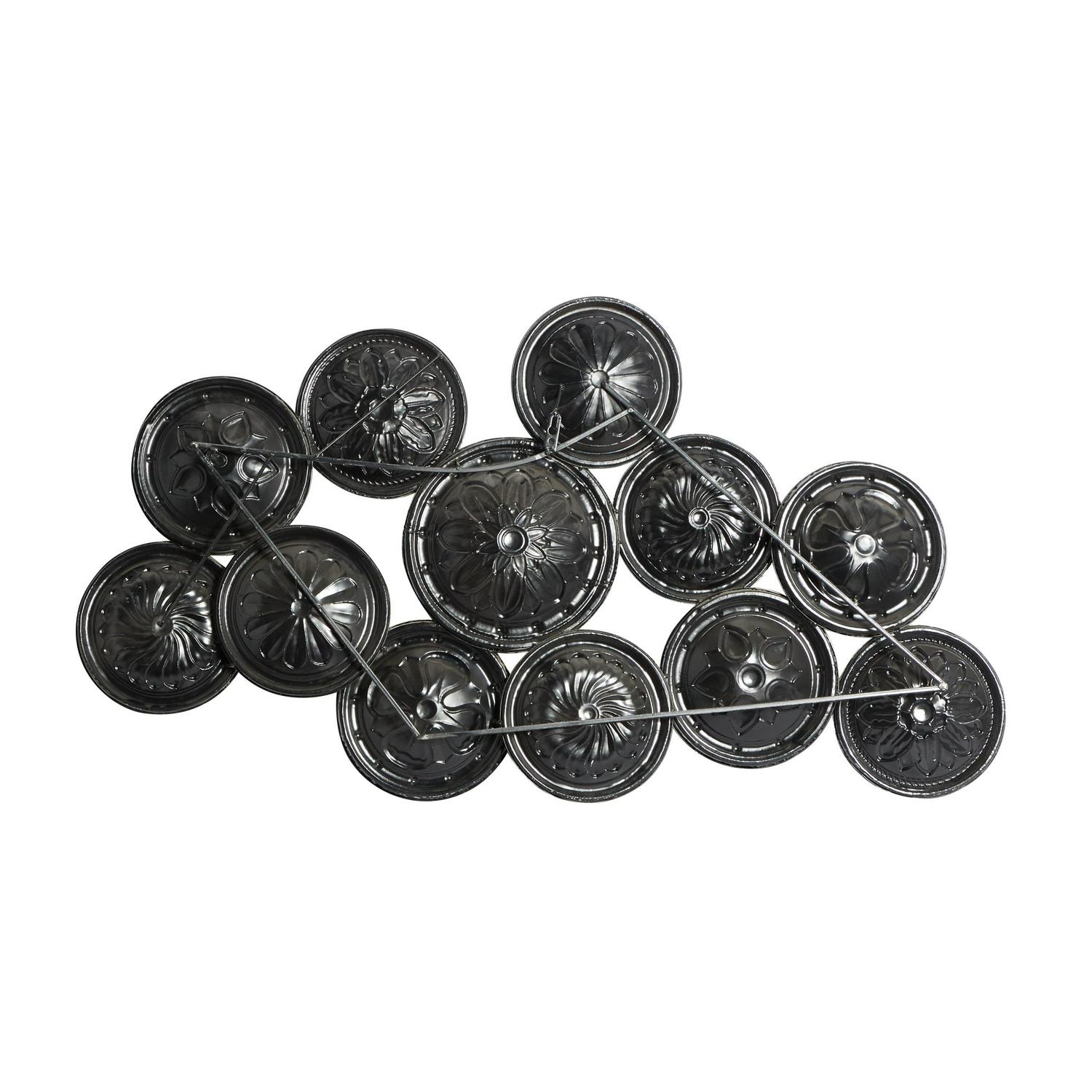 DecMode Multi Colored Metal Spanish Inspired Floral Plate Wall Decor with Spanish Designs - Image 7