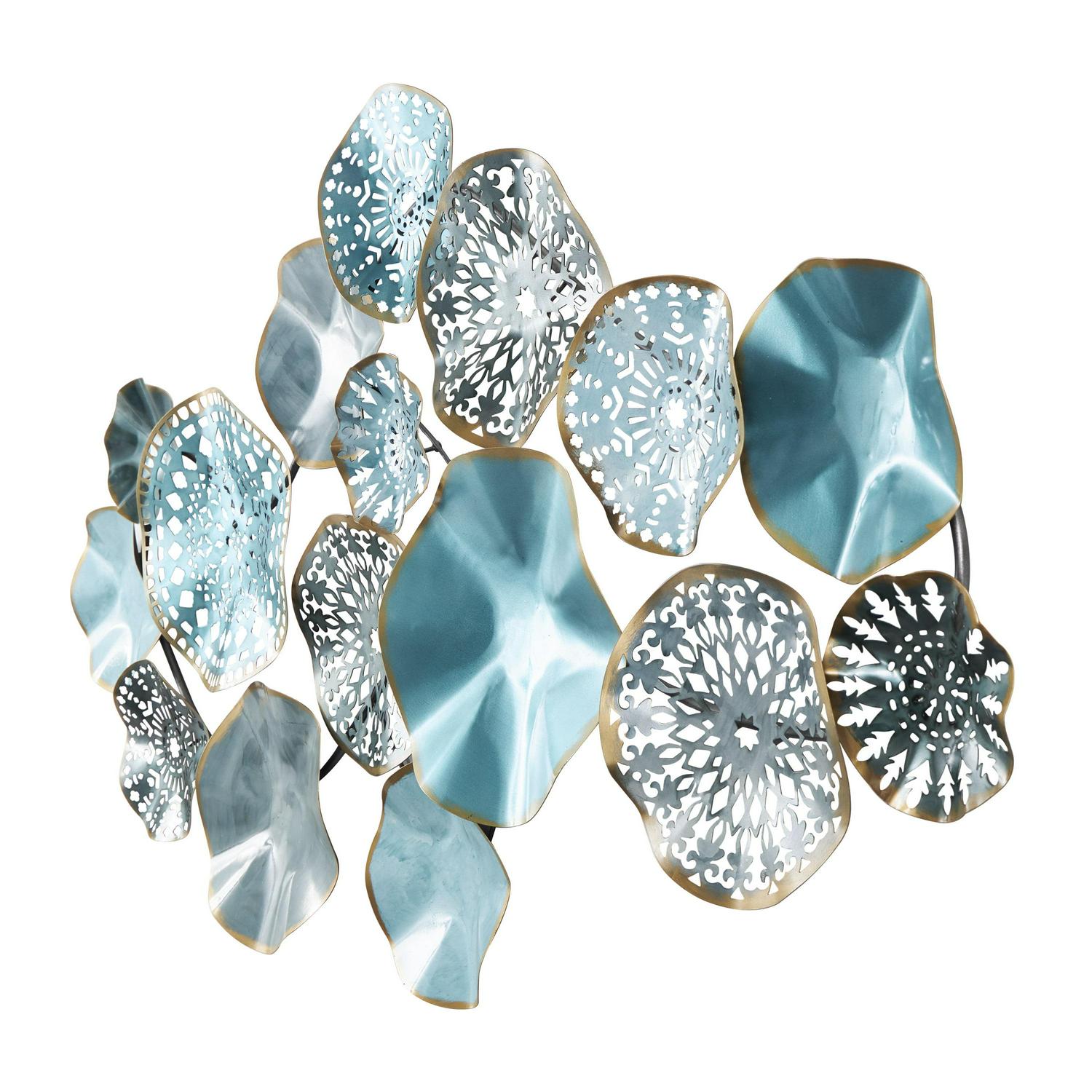 DecMode Multi Colored Metal 3D Overlapping Discs Plate Wall Decor - Image 5