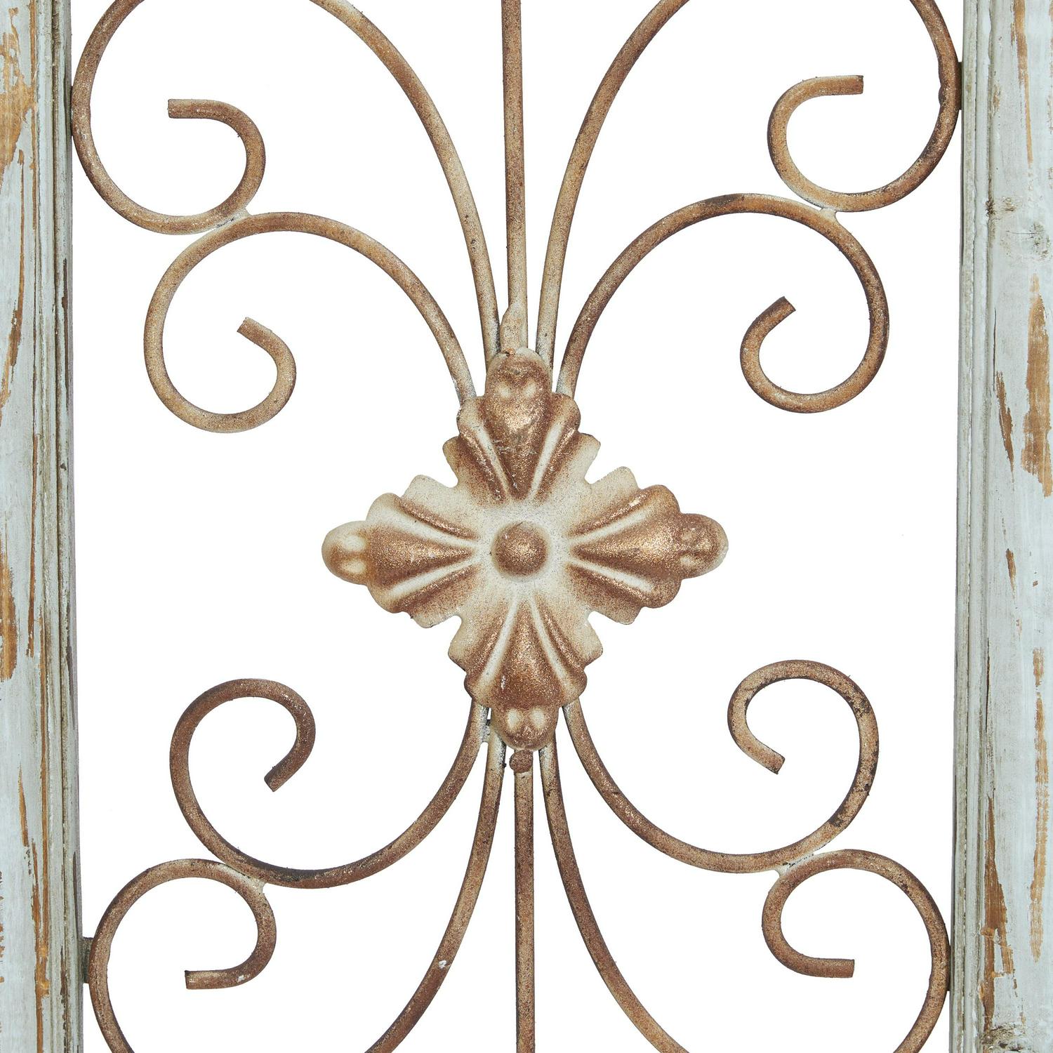 DecMode Multi Colored Wood Arabesque Scroll Wall Decor (2 Count) - Image 6