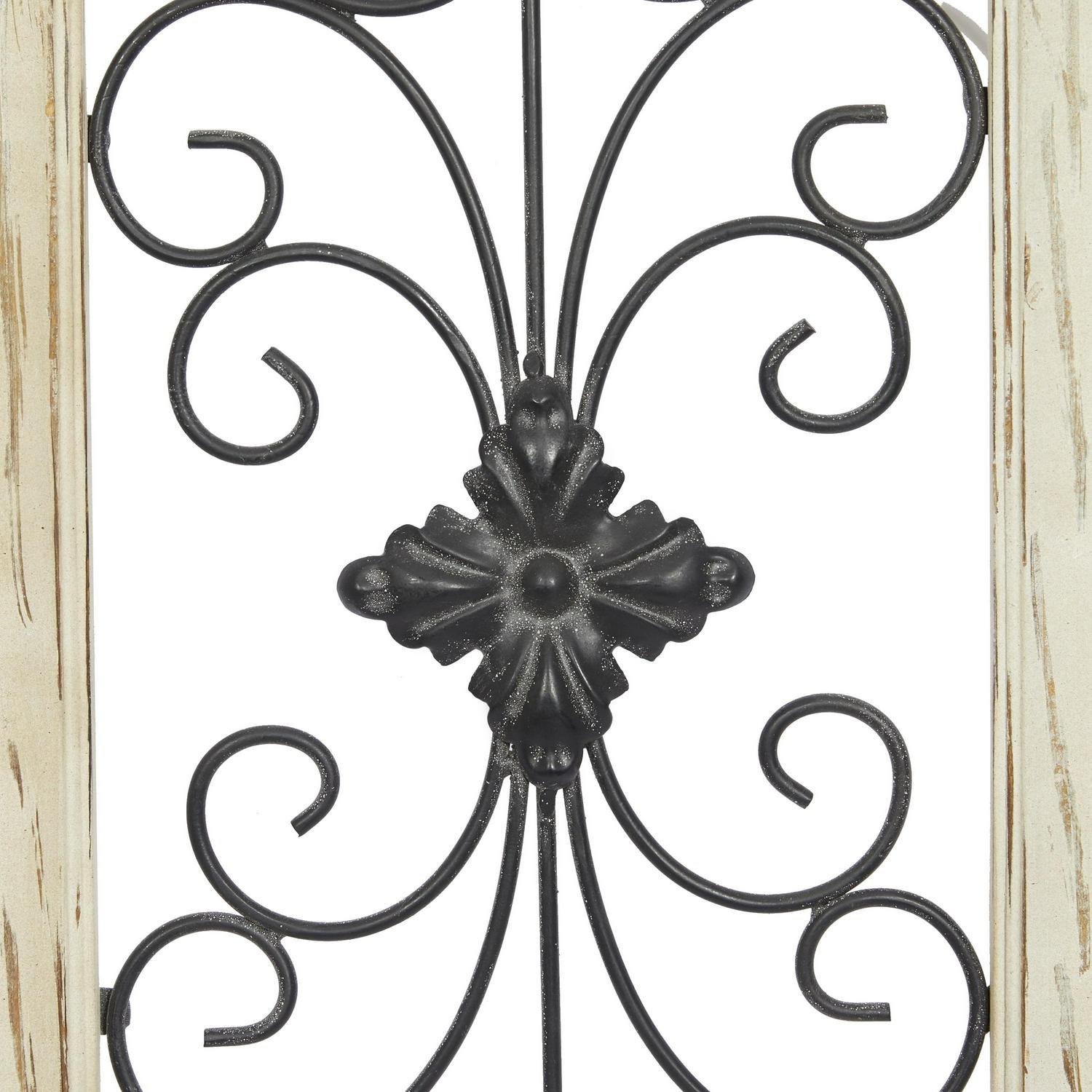 DecMode Multi Colored Wood Arabesque Scroll Wall Decor (2 Count) - Image 7