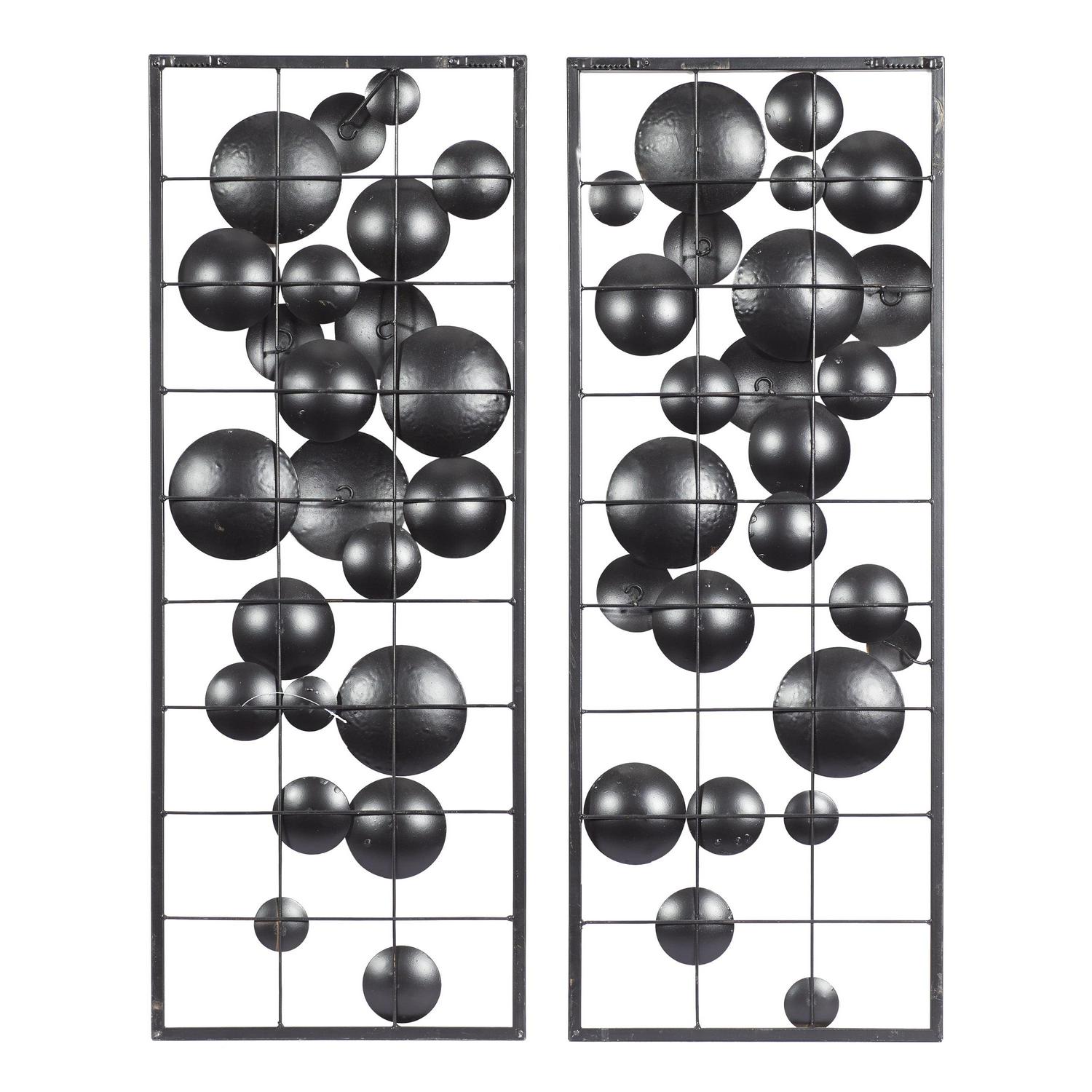 DecMode Multi Colored Metal Overlapping Round Cutouts Geometric Wall Decor (2 Count) - Image 6