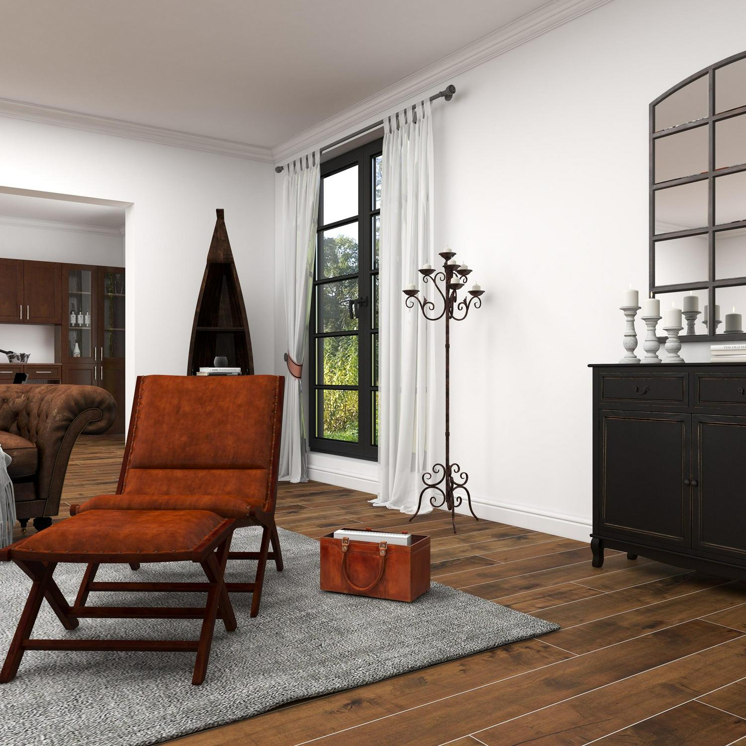 DecMode Rustic Leather Brown Rectangular Magazine Holder with Strap Handles, 15"W x 16"H - Image 13