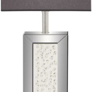 DecMode Silver Glass Glam Table Lamp 31"