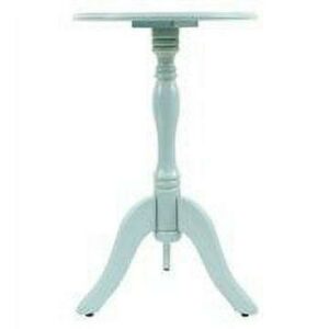Decor Therapy Chic Pedestal Round Accent Table, 24"x 15"x15" - Ice Blue