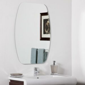 Decor Wonderland 23.6 x 39.5 Large Sydney Modern Oval Frameless Bathroom Vanity Mirror