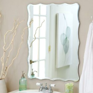 Decor Wonderland Large 31.5" x 23.6" Rectangular Frameless Bathroom Vanity Wall Mirror - Hangs Horizontally or Vertically
