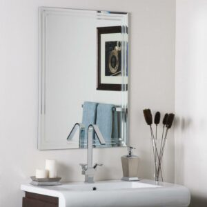 Decor Wonderland Rectangle Frameless 22" x 28" Wall Bathroom Vanity Mirror