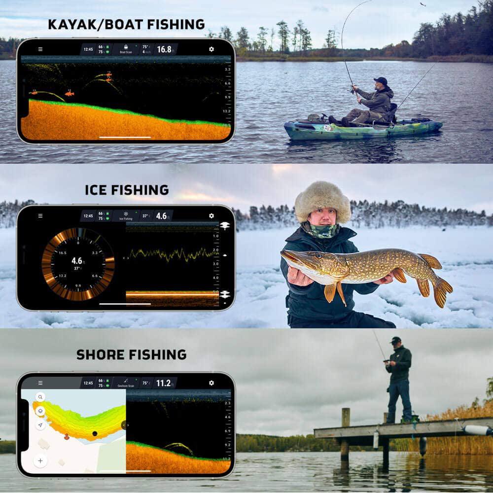 Deeper PRO Smart Sonar Fish Finder – Castable Wi-Fi Fish Finder | Portable Depth Finder for Bank, Boat, Kayak, Ice Fishing | GPS Mapping & App Compatible - Image 2