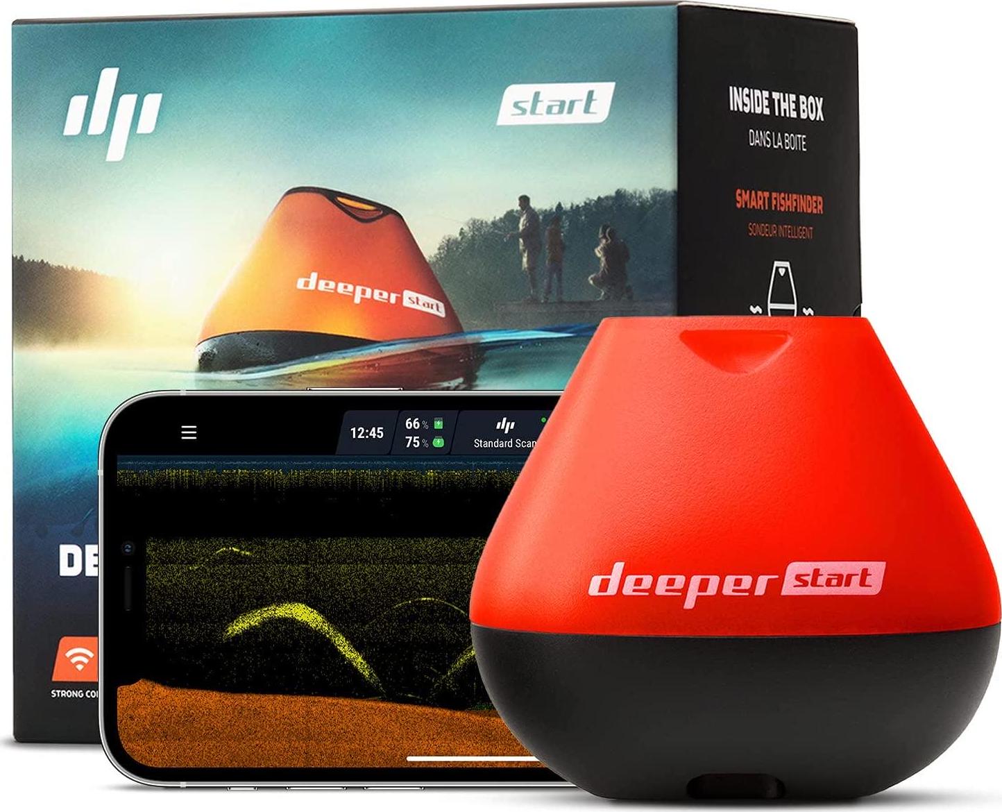 Deeper START Smart Fish Finder - Portable Fish Finder and Depth Finder For Recreational Fishing From Dock, Shore Or Bank | Castable Deeper Fish Finder with FREE User Friendly App | Phone Compatible…