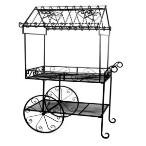 Deer Park Ironworks 27" x 27" x 64" Black Metal Plant Stand