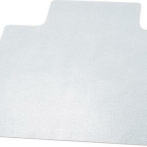 deflecto EconoMat All Day Use Chair Mat for Hard Floors, Flat Packed, 45 x 53, Wide Lipped, Clear
