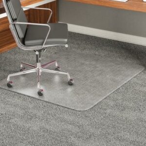 Deflecto ExecuMat All Day Use Chair Mat for High Pile Carpet, 46 x 60, Rectangular, Clear