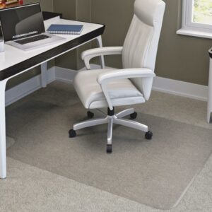 Deflecto SuperMat Frequent Use Chair Mat, Med Pile Carpet, Flat, 36 x 48, Lipped, Clear