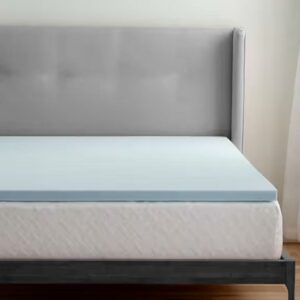 Delara Queen 2" Gel Memory Foam Mattress Topper, High-Density, Ventilated, Plush Comfort, CertiPUR-US, 60 x 80 in