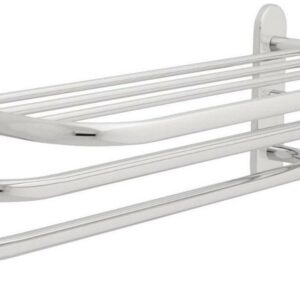 Delta 43424 Commercial Other: 24" Brass Towel Shelf with Two Bars, Concealed Mounting - Chrome