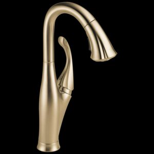 Delta Addison Single Handle Pull-Down Bar / Prep Faucet, Champagne Bronze