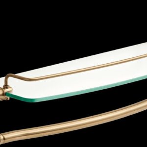 Delta Cassidy 18" Glass Shelf with Removable Bar, Champagne Bronze