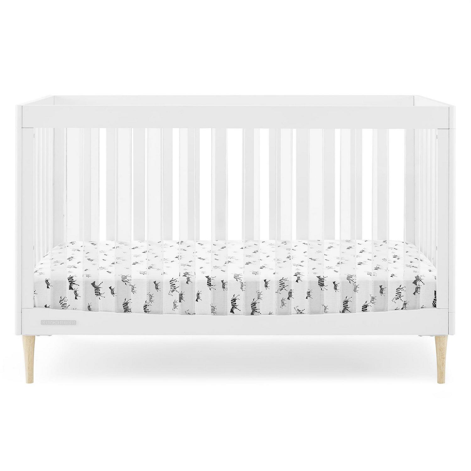 Delta Children Austin Acrylic 4-in-1 Convertible Baby Crib - Greenguard Gold Certified, Bianca White/Natural - Image 12