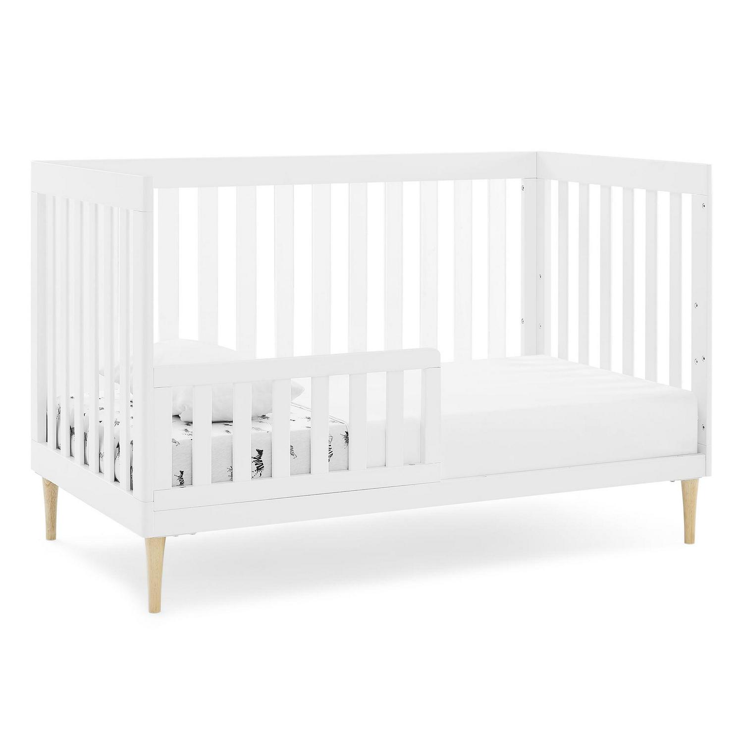 Delta Children Austin Acrylic 4-in-1 Convertible Baby Crib - Greenguard Gold Certified, Bianca White/Natural - Image 14