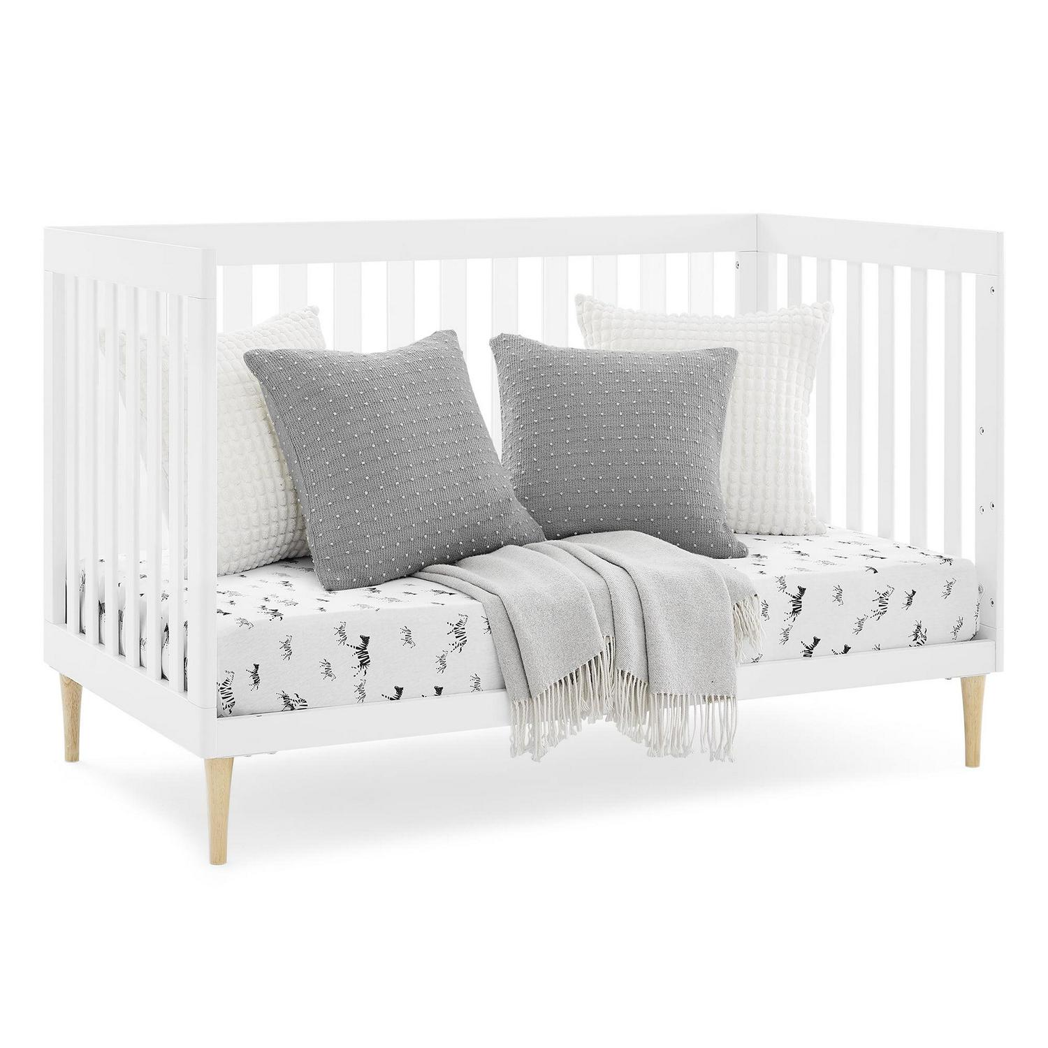 Delta Children Austin Acrylic 4-in-1 Convertible Baby Crib - Greenguard Gold Certified, Bianca White/Natural - Image 16