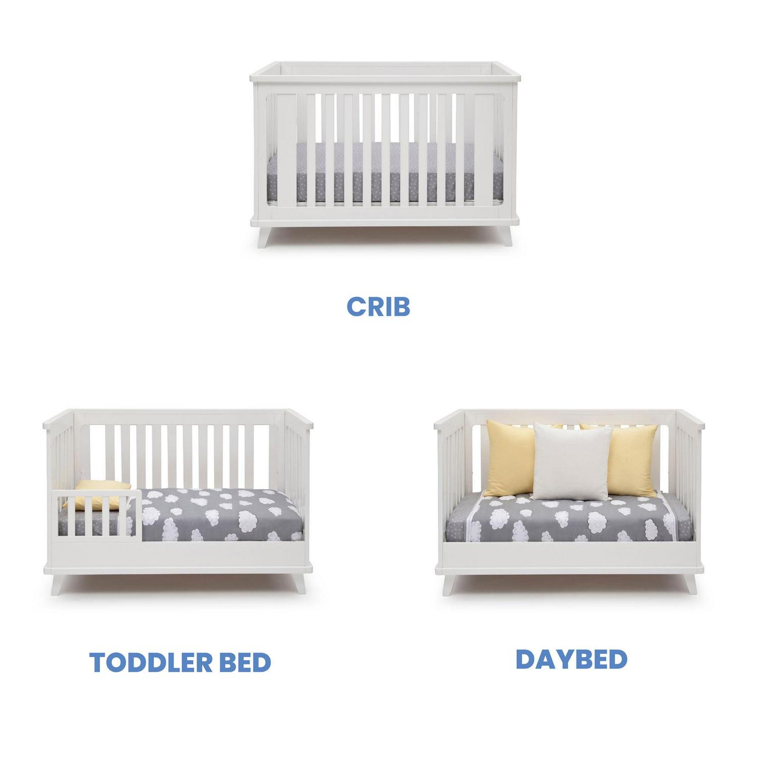 Delta Children Ava 3-in-1 Convertible Baby Crib, White - Image 5