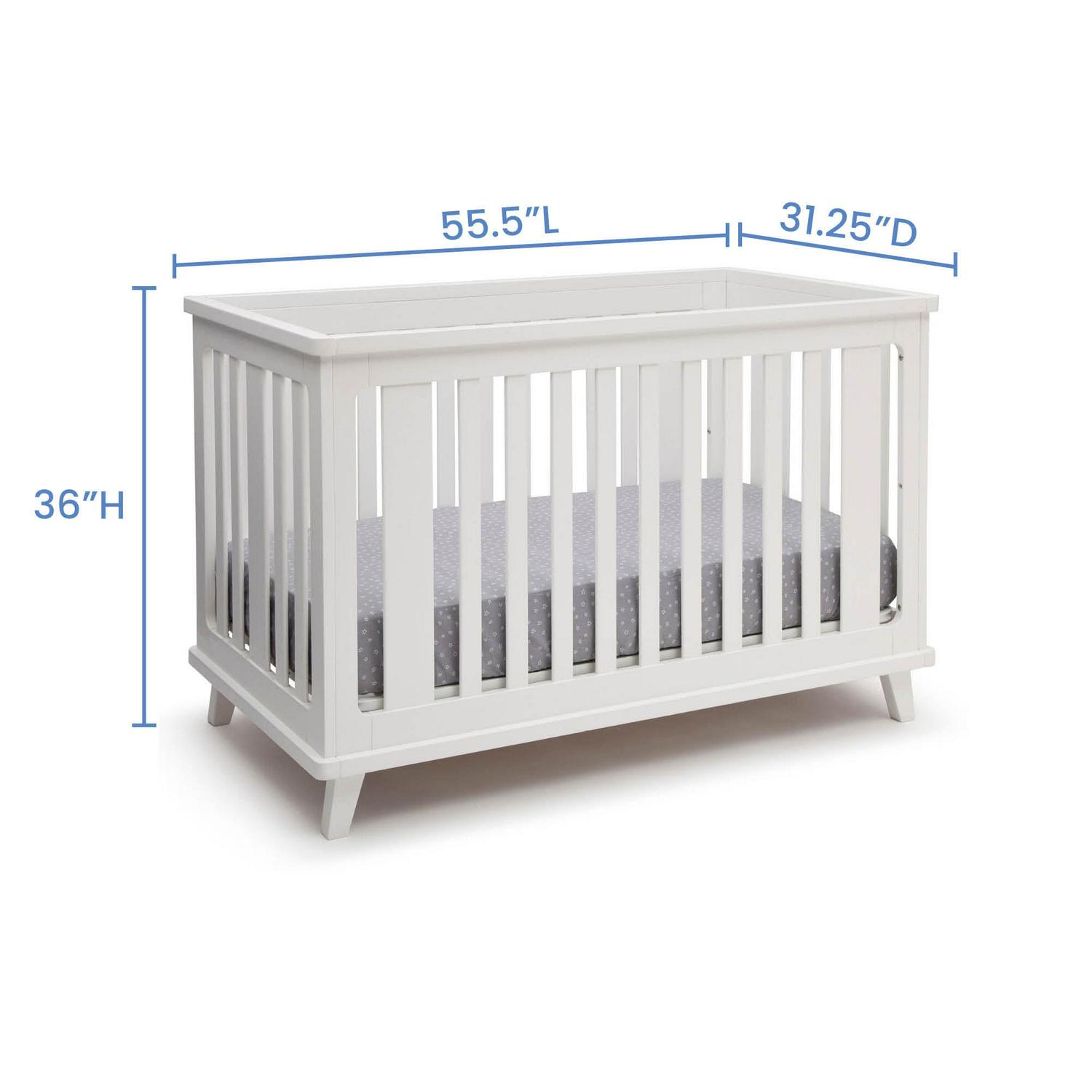 Delta Children Ava 3-in-1 Convertible Baby Crib, White - Image 7