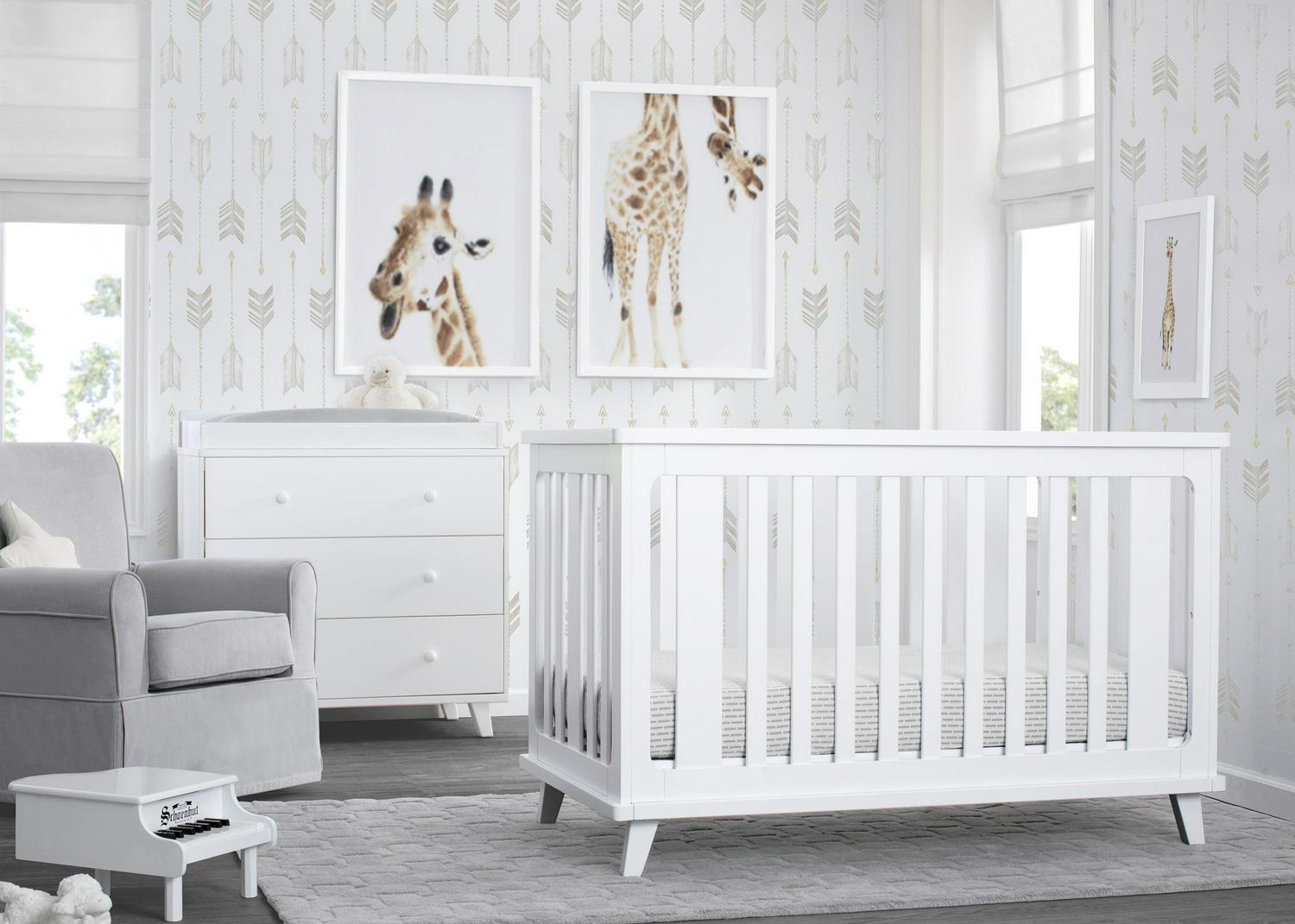 Delta Children Ava 3-in-1 Convertible Baby Crib, White - Image 2