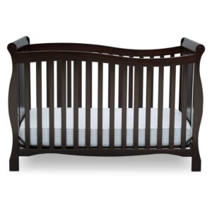 Delta Children Brookside 4-in-1 Convertible Crib, Dark Chocolate